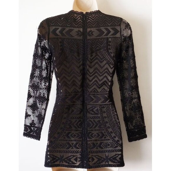 NWOT Isabel Marant Pour H&M Lace Tunic Top 2 Black - Picture 3 of 10
